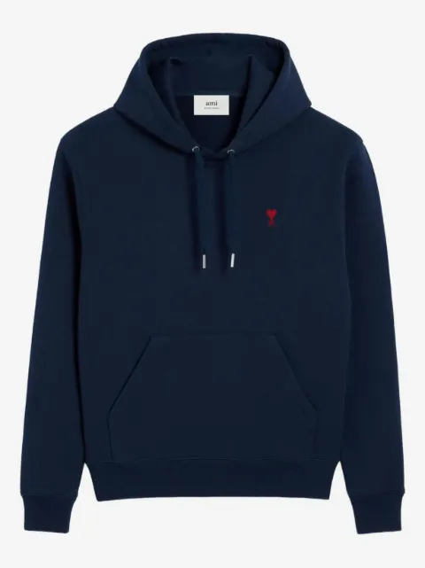 AMI Paris Ami de Coeur embroidered cotton hoodie