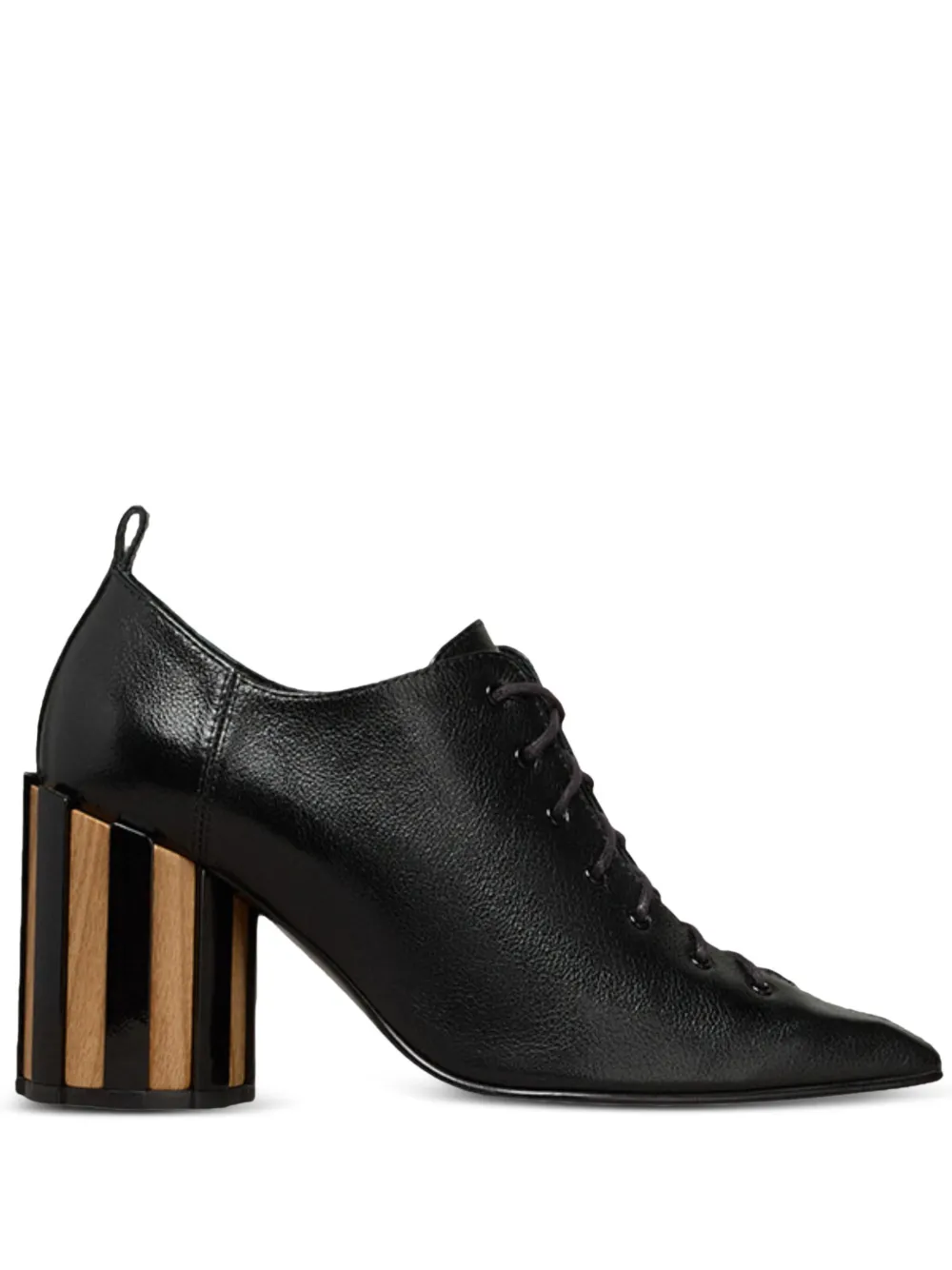 AMI Paris 90mm pointed-toe lace-up pumps Black