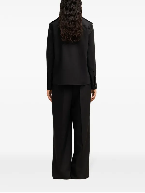 AMI Paris epaulette-detail Military Shirt | Black | FARFETCH JO