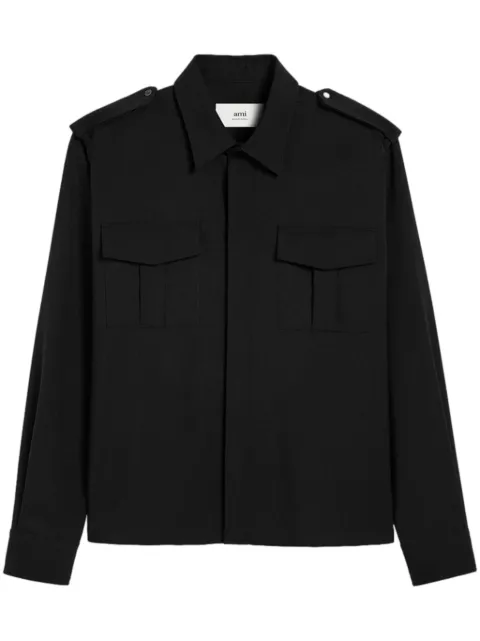 AMI Paris epaulette-detail military shirt