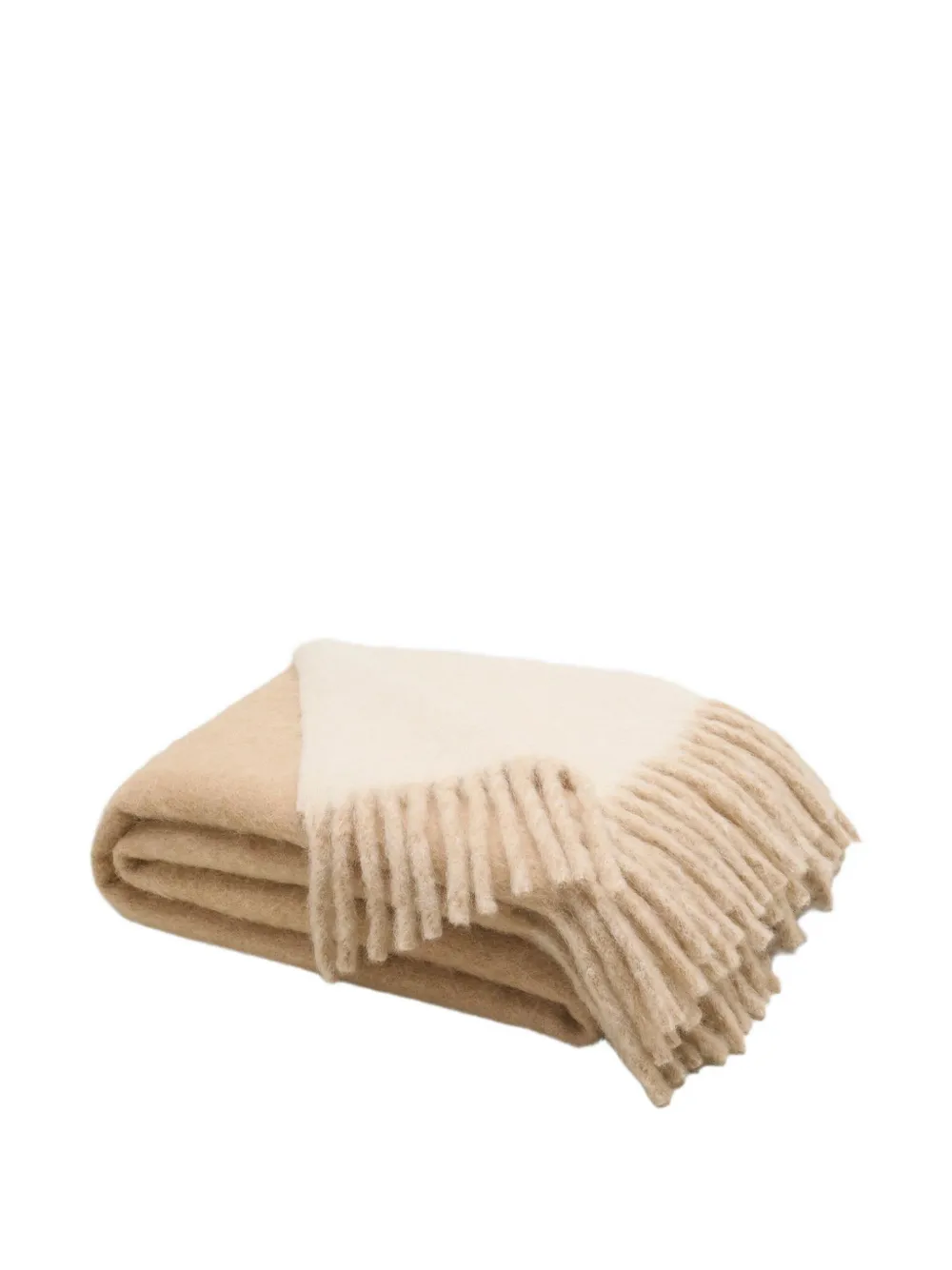 AMI Paris fringe-detail two-tone blanket | Blankets & Throws | Image 2