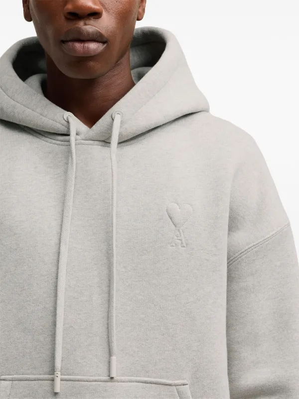 AMI Paris Ami De Coeur Hoodie | Grey | FARFETCH