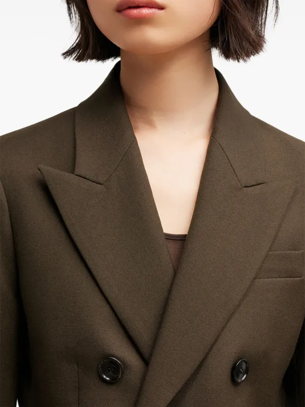 アウターその他 AMI PARIS Woman Blazer Brown FBV612WV0051 221 AMI Paris double-breasted Blazer | Brown | FARFETCH