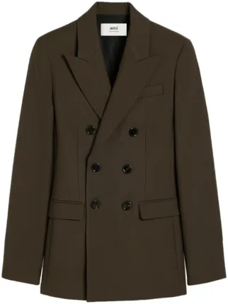 AMI Paris ダブルジャケット | ブラウン | FARFETCH JP