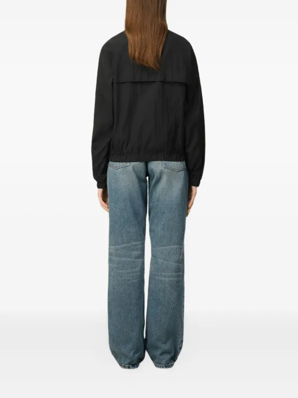 AMI Paris logo-print zip-up Windbreaker | Black | FARFETCH