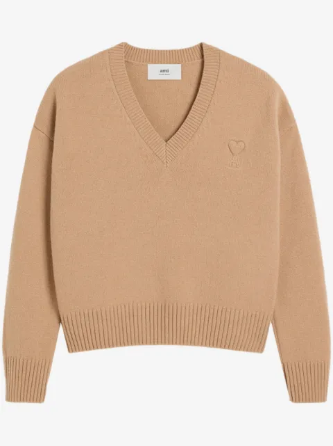 AMI Paris pull Ami De Coeur à col v
