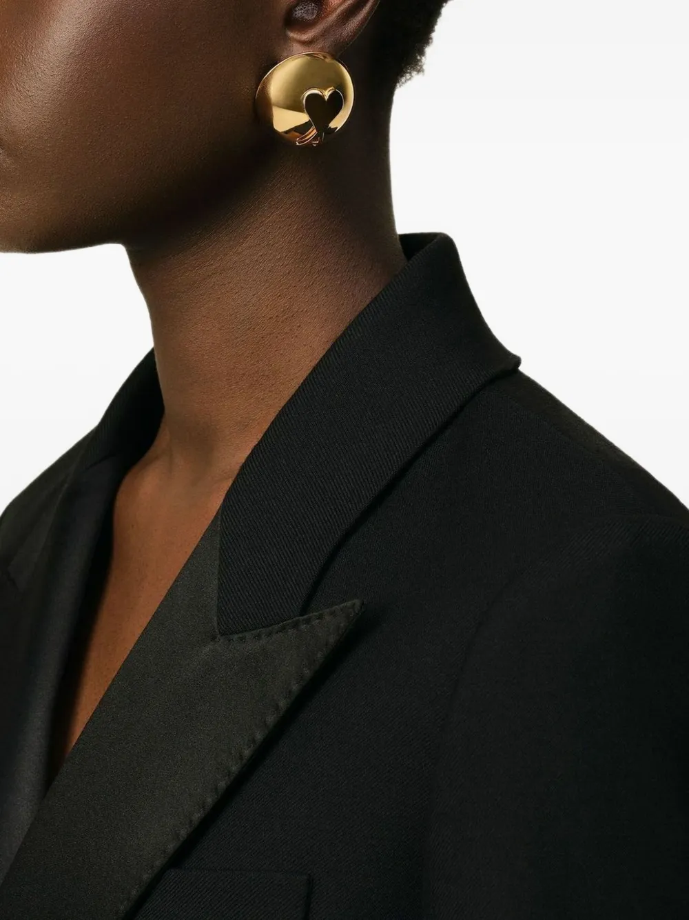 AMI Paris Ami de Coeur domed earrings | Men | Image 2