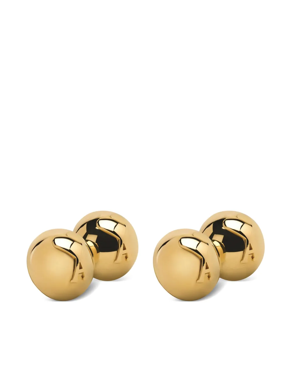 AMI Paris Ami de Coeur domed earrings | Gold | Image 1