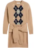 AMI Paris Argyle Double layered jumper - Neutrals