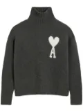 AMI Paris Ami de Coeur funnel neck sweatshirt - Grey