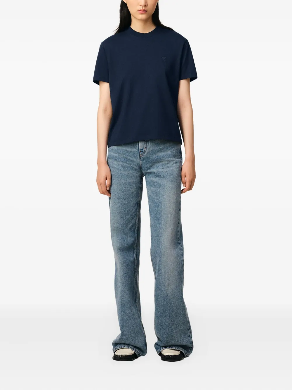 AMI Paris logo-embroidered T-shirt | T-Shirts | Image 2