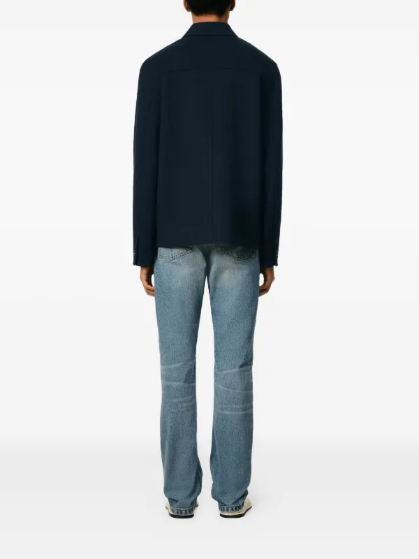 AMI Paris Boxy Buttoned Jacket | Blue | FARFETCH
