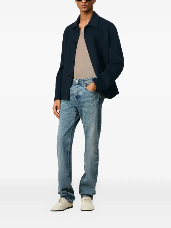 ★AMI PARIS★ Oversized virgin wool pocket jacket blue FJK22 AMI Paris Boxy Buttoned Jacket | Blue | FARFETCH