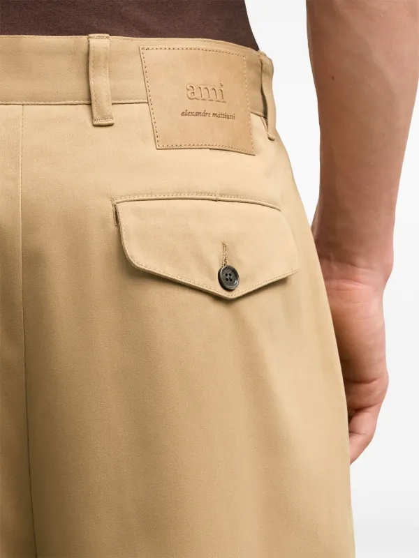 AMI Paris tapered-leg Trousers | Neutrals | FARFETCH
