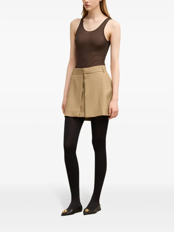 スカート AMI PARIS Woman Skirt Beige FSK266AC00140 952 AMI Paris Panelled Mini Skirt | Neutrals | FARFETCH NZ