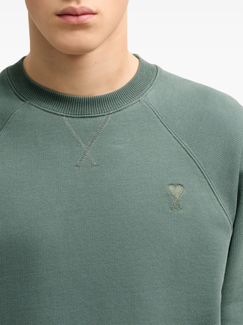 AMI Paris Ami De Coeur Sweatshirt | Green | FARFETCH