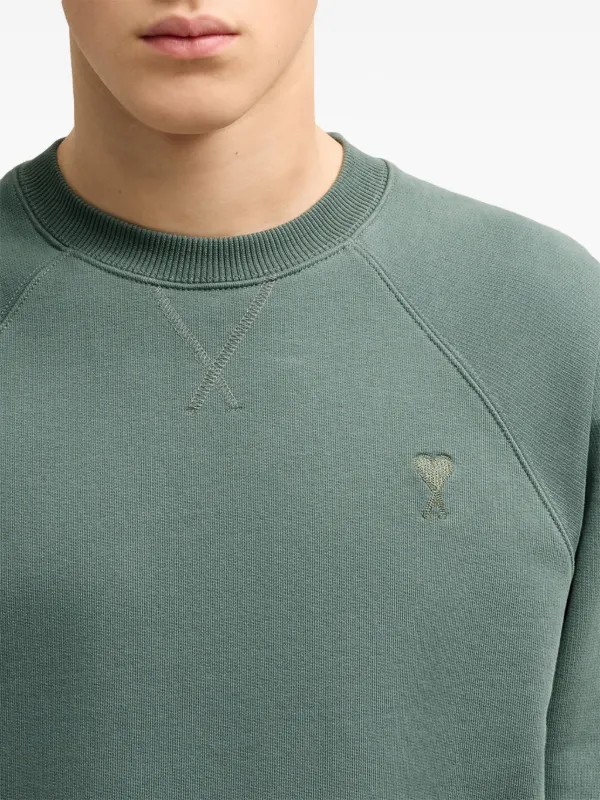 AMI Paris Ami De Coeur Sweatshirt | Green | FARFETCH IN