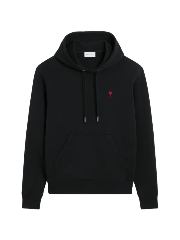 AMI Paris Ami De Coeur フードパーカー | ブラック | FARFETCH JP