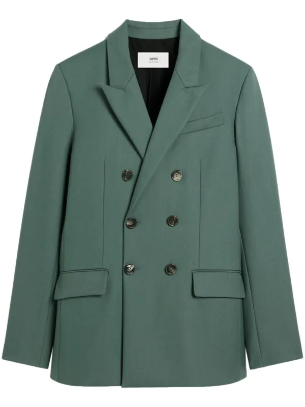 AMI Paris ダブルジャケット | グリーン | FARFETCH JP