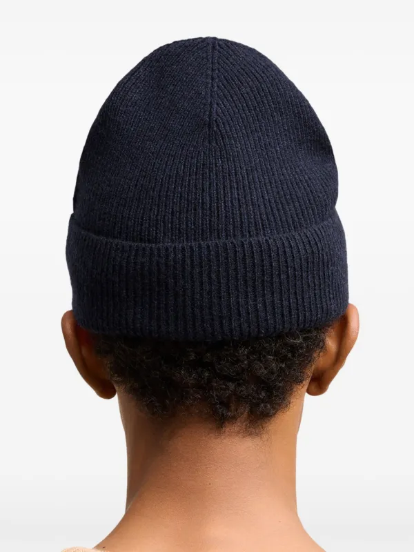 AMI Paris Ami De Coeur cashmere-wool Blend Beanie | Blue