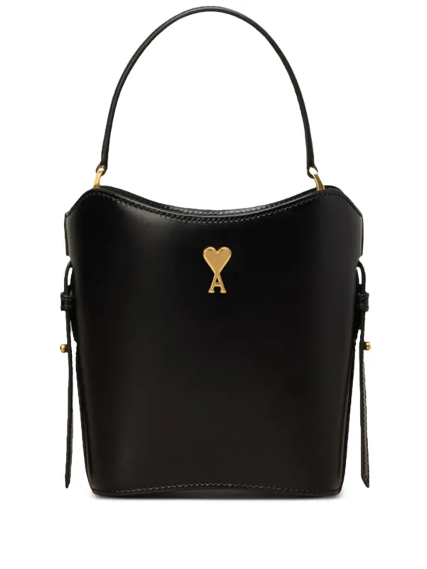 AMI Paris Paris Paris レザーハンドバッグ ミニ | ブルー