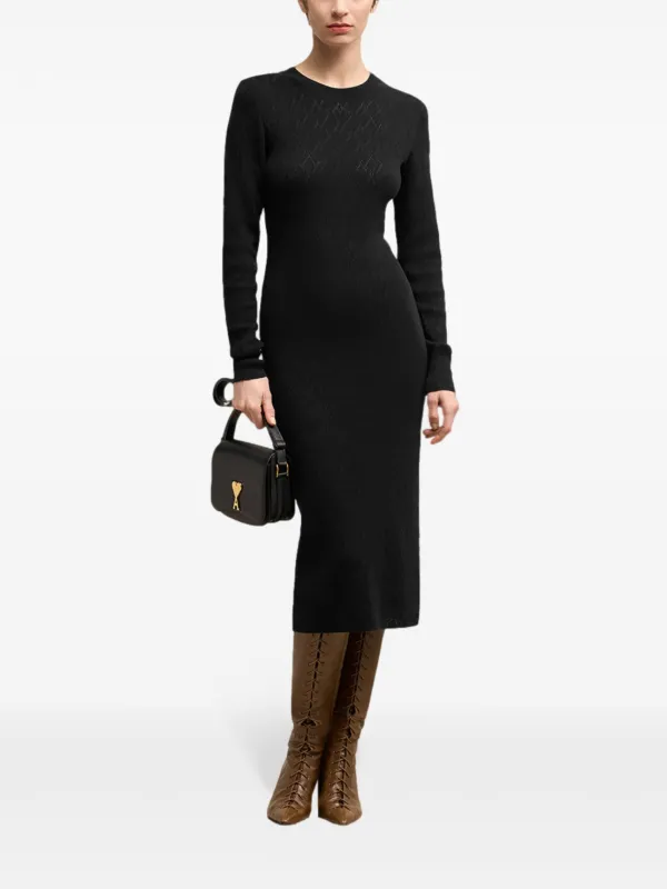 Ami Paris アミ パリス ストレートドレス AMI Paris ポインテール ドレス | ブラック | FARFETCH JP