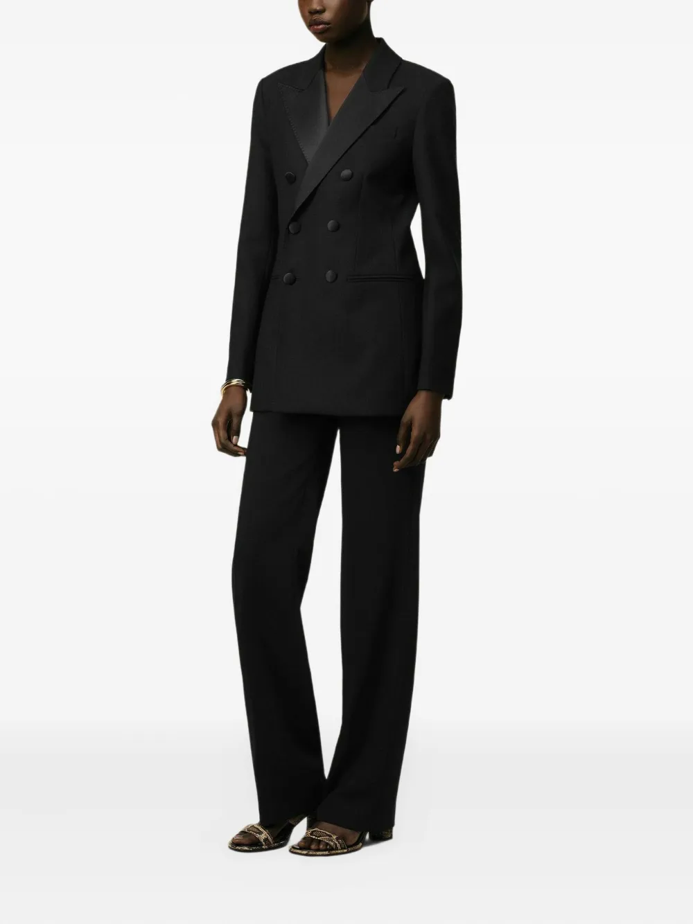  Ami Paris Double-breasted Buttoned Jacket - Black 