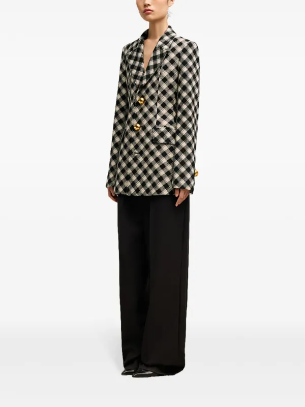 AMI Paris チェック ジャケット | ブラック | FARFETCH JP