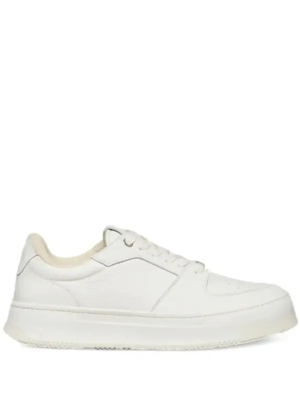 Ami Paris Arcade Lace-up Leather Sneakers in White