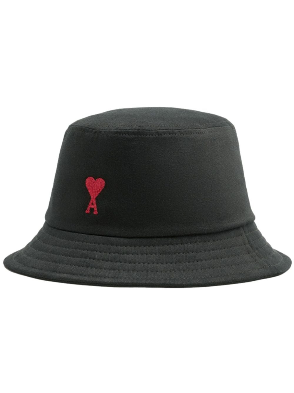 Ami Alexandre Mattiussi Embroidered Logo Bucket Hat In Black