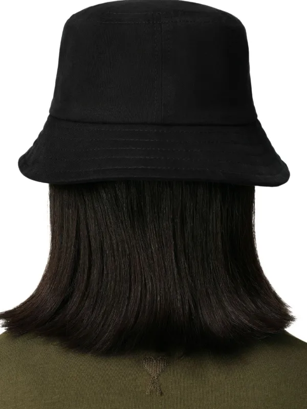 AMI Paris Ami De Coeur Embroidery Bucket Hat | Black | FARFETCH