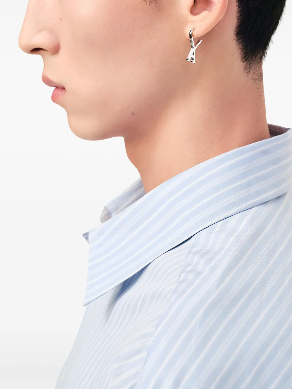 AMI PARIS/ AMI DE COEUR ピアス 片耳 シルバー AMI Paris Ami De Coeur フープピアス | シルバートーン | FARFETCH JP