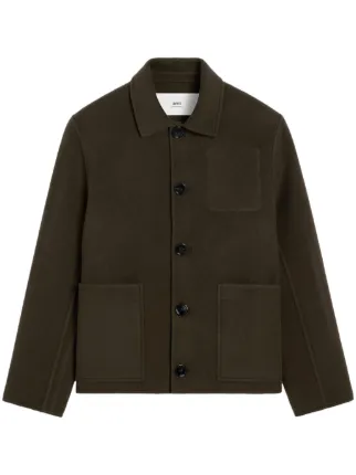 A*r様 ami paris アミパリ　ボクシー ボタンジャケット ブラウン　コ AMI Paris カシミアブレンド ジャケット | ブラウン | FARFETCH JP