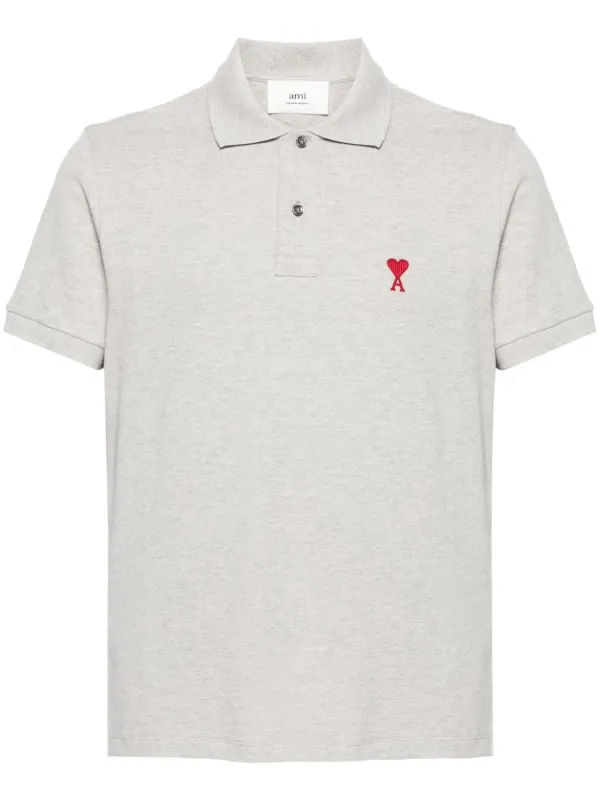★AMI PARIS★ami de coeur polo shirt★大人気★ Night Blue Ami De Coeur Polo Shirt | AMI PARIS