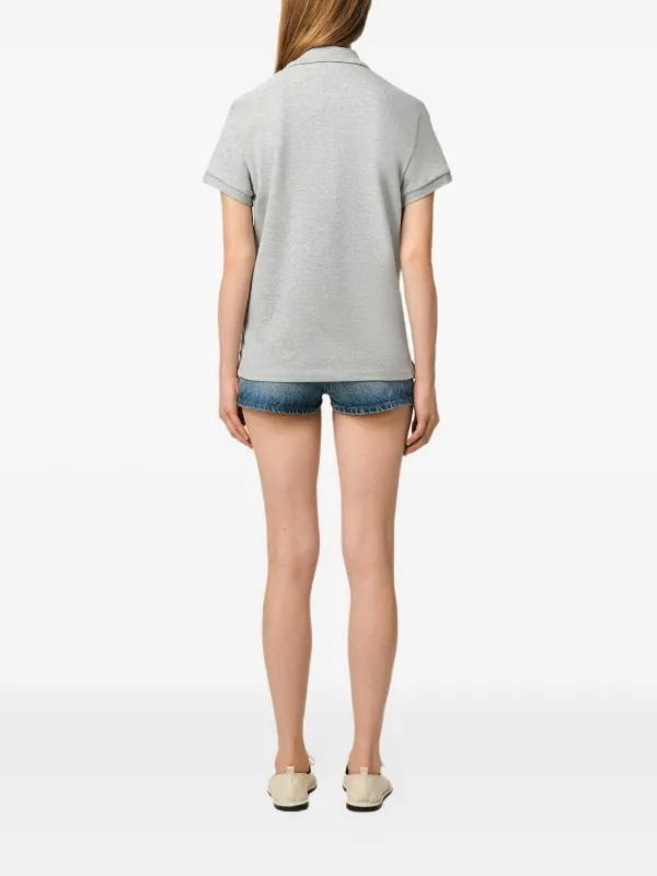 【関税&送料込】Ami Paris Grey Organic Cotton Ami De Coeur S Heather Ash Grey Red Ami De Coeur T-Shirt | AMI PARIS