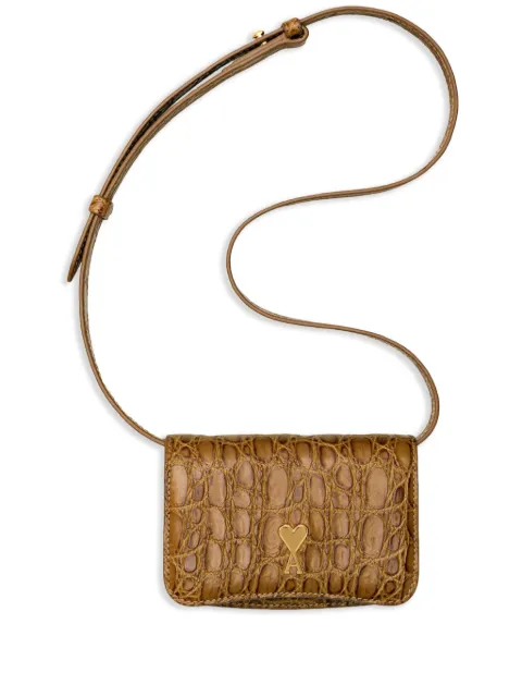AMI Paris Paris Paris crocodile-effect cardholder