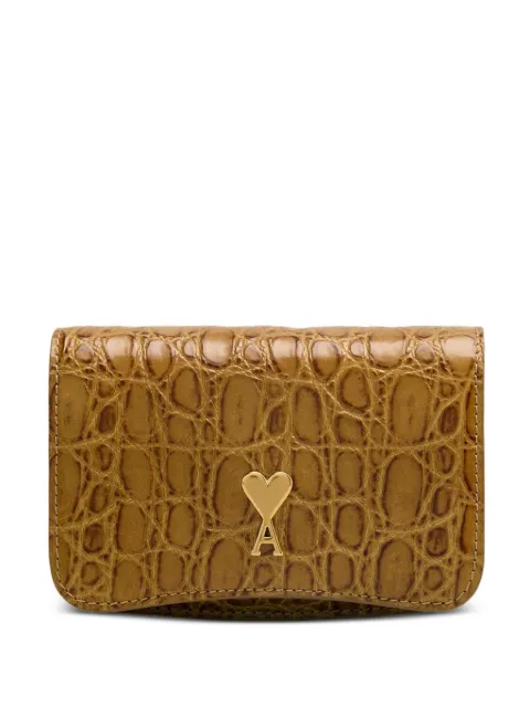 AMI Paris Paris Paris crocodile-effect cardholder