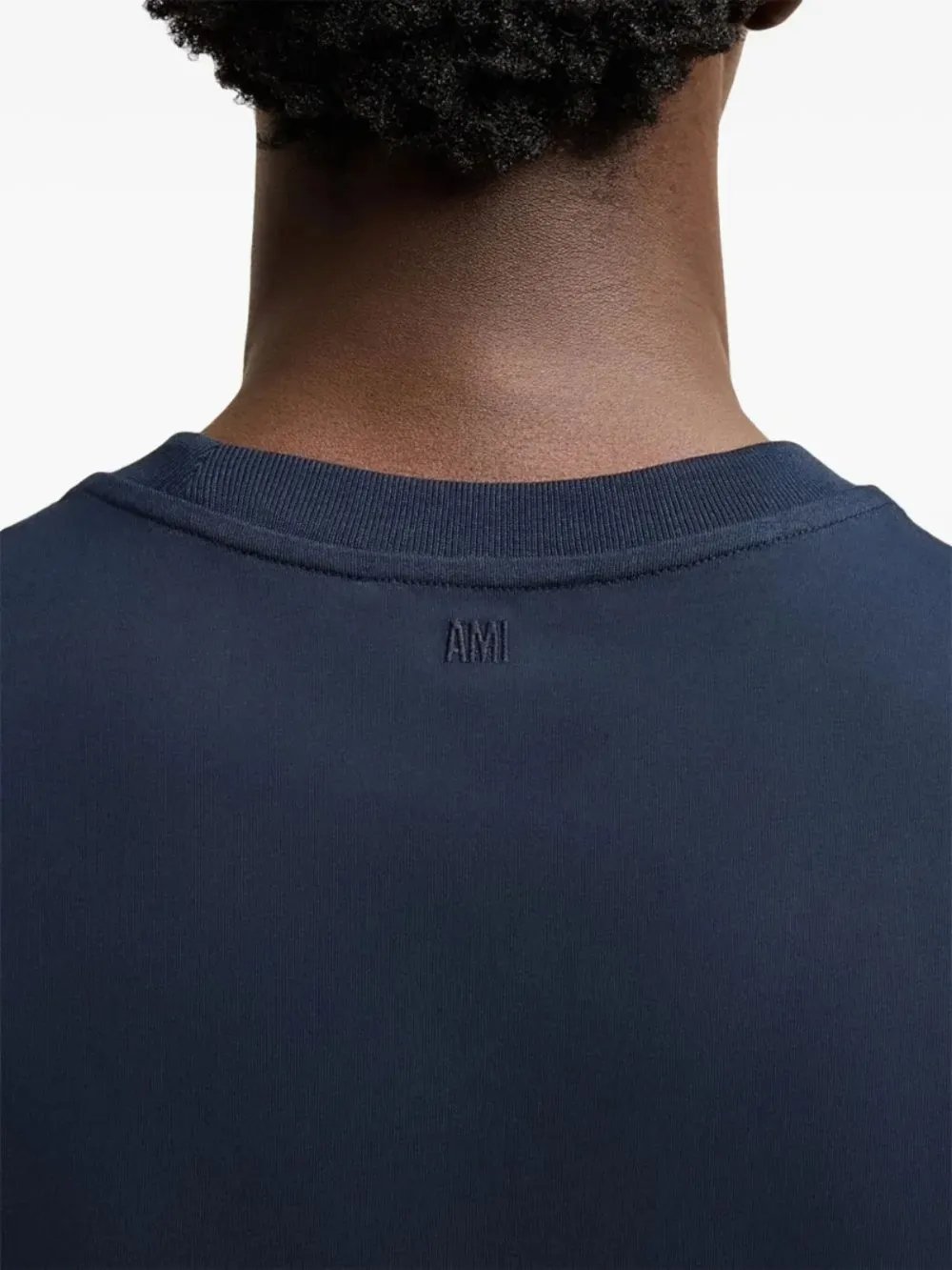 AMI Paris T-shirt con girocollo a coste e logo | Image 6