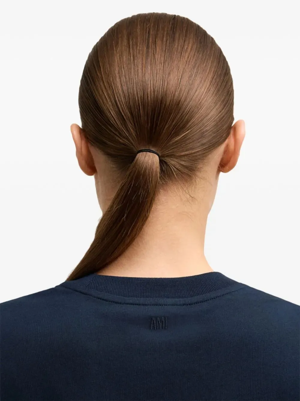 AMI Paris T-shirt con girocollo a coste e logo | Image 7