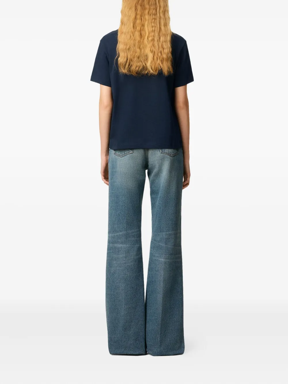 AMI Paris T-shirt met logo Blauw