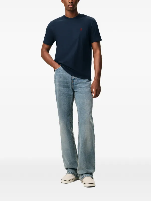 AMI Paris Camiseta Ami De Coeur | Azul | FARFETCH BR