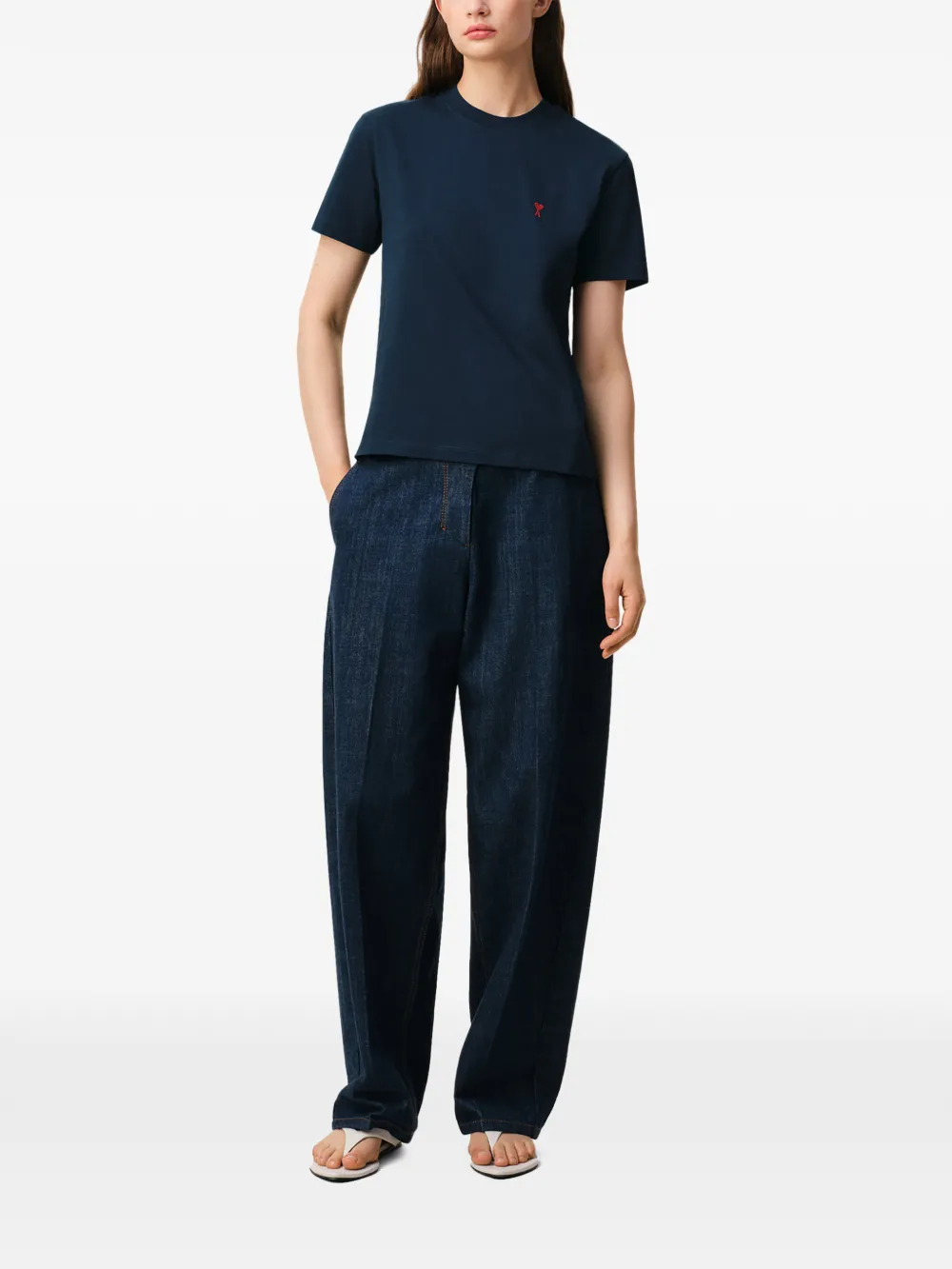  Ami Paris De Coeur Monogram T-shirt - Blue 
