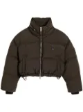 AMI Paris zipped puffer jacket - Brown