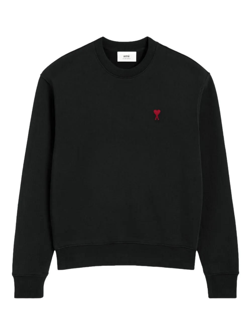 AMI Paris logo-embroidered sweatshirt | Black | Image 1