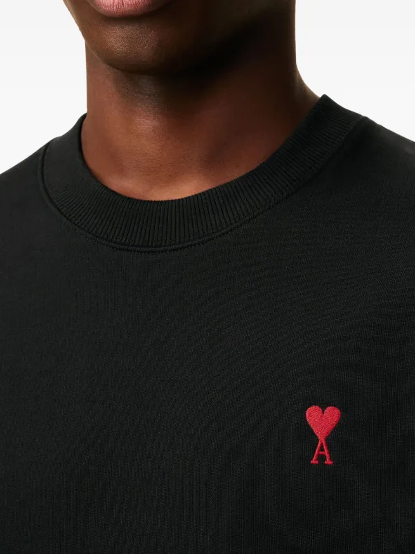 AMI Paris Ami De Coeur Sweatshirt | Black | FARFETCH MY