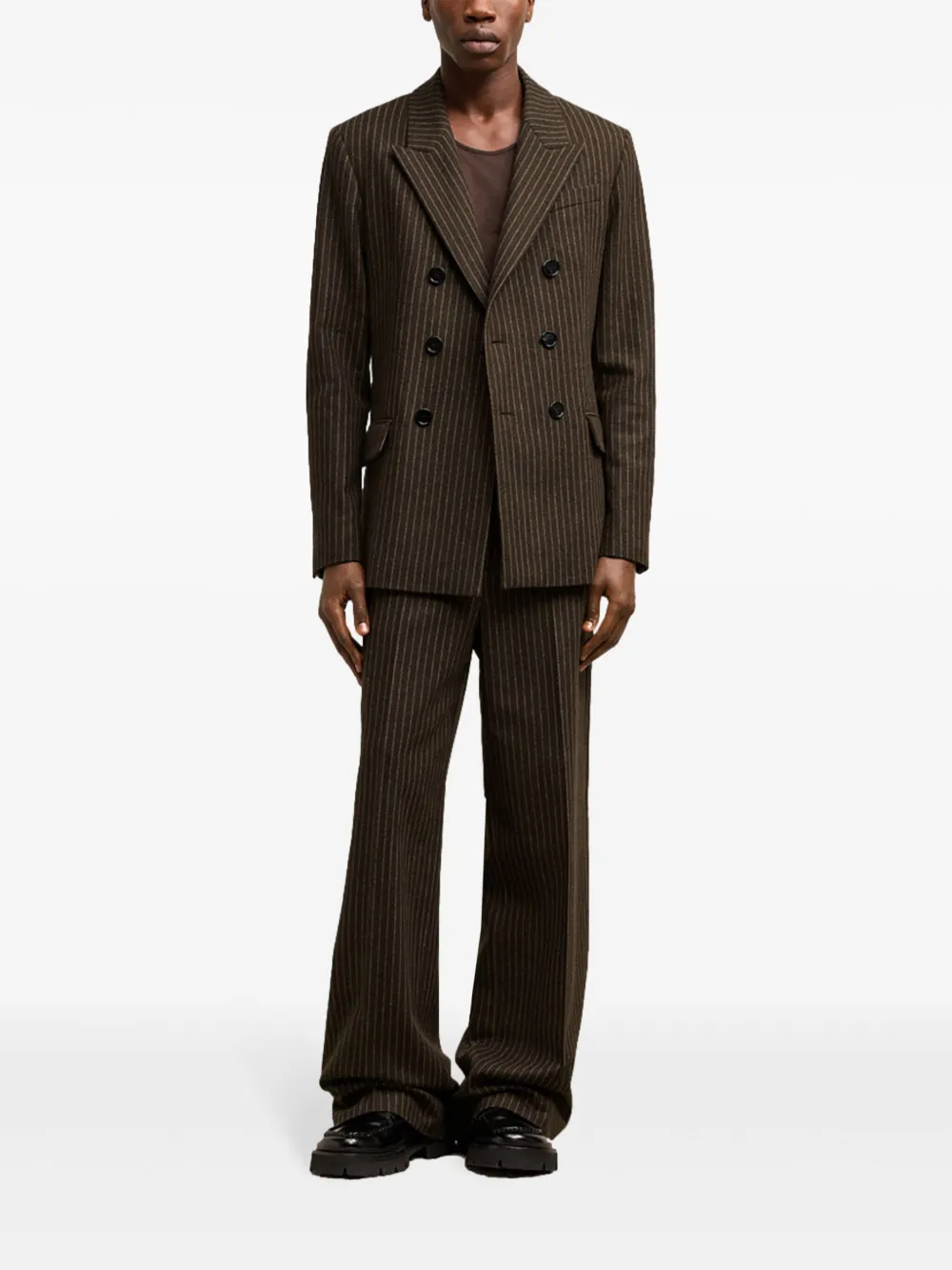 AMI Paris Blazer met dubbele rij knopen - Bruin