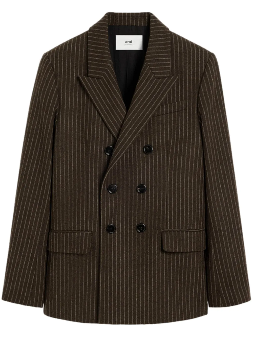 AMI Paris Blazer met dubbele rij knopen Bruin