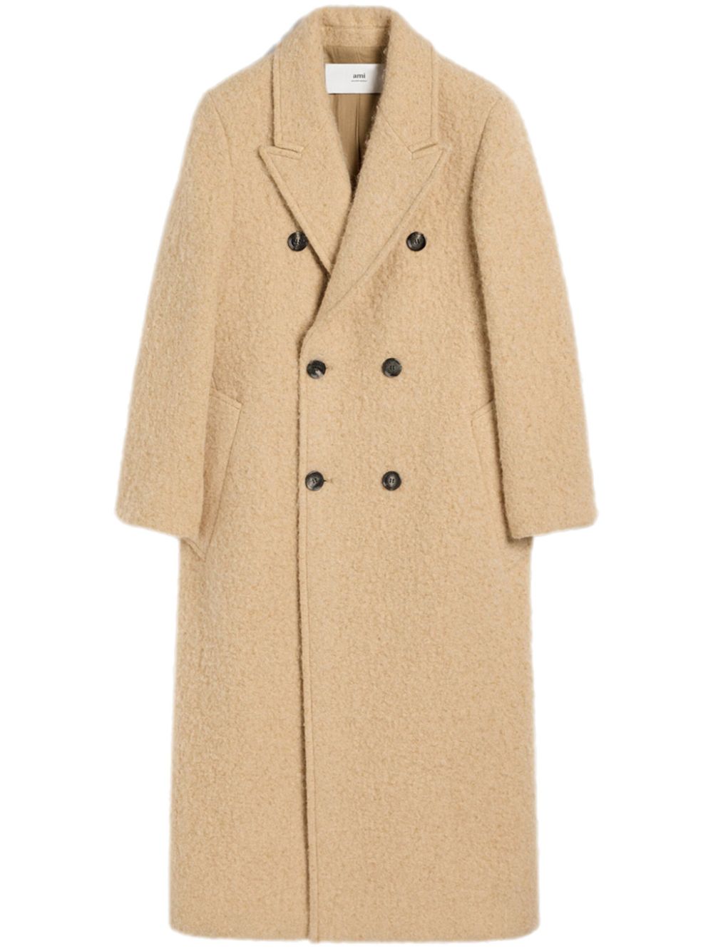 AMI Paris double-breasted button fastening coat - Neutrals