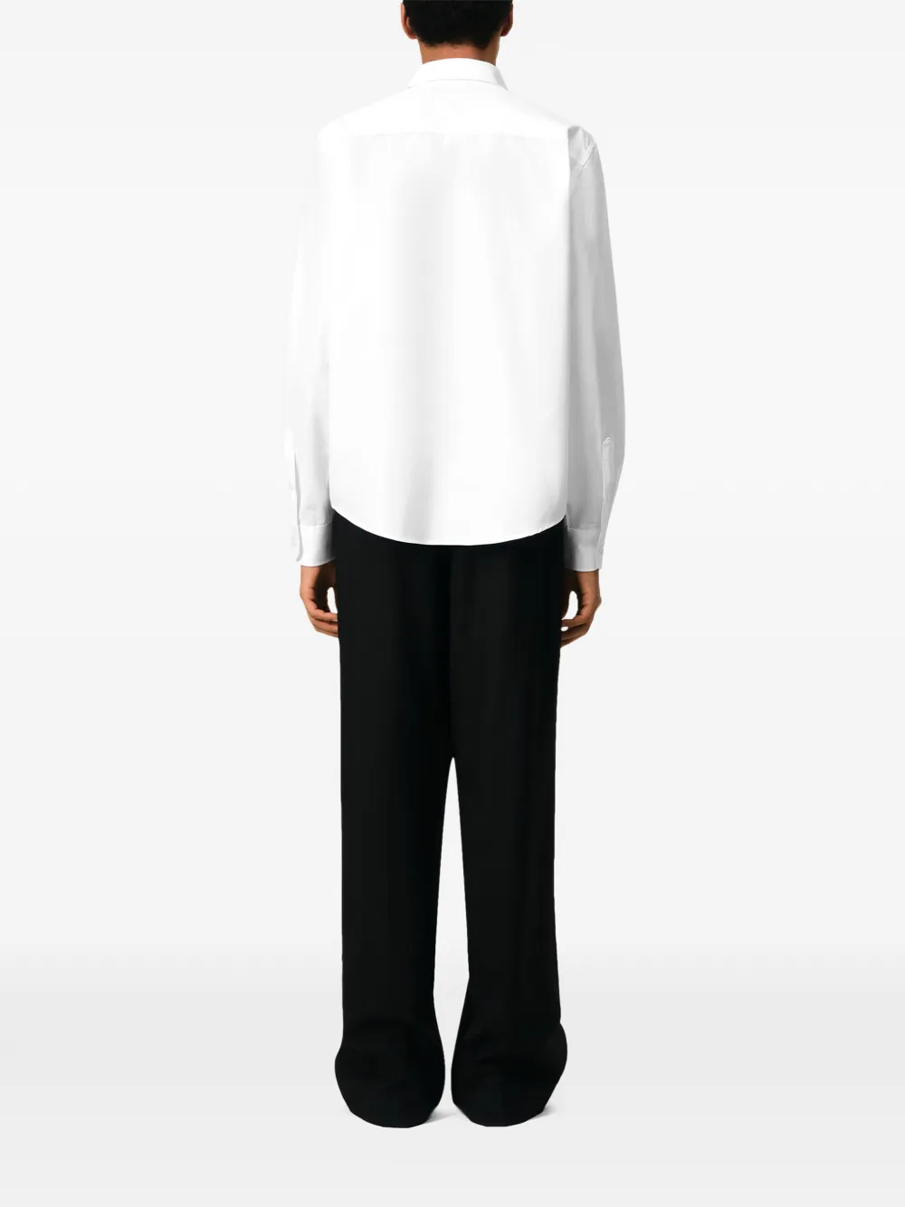 AMI Paris Ami De Coeur Cotton Shirt in White, view 3