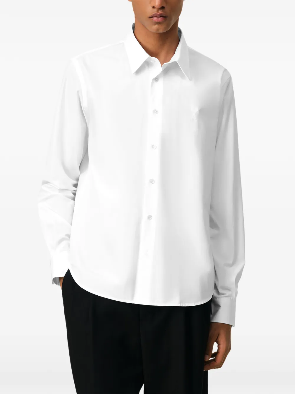 AMI Paris Ami De Coeur Cotton Shirt in White, view 4